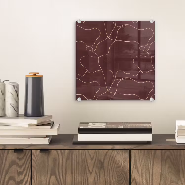 Glasbild - Abstrakt - Modern - Braun — 2