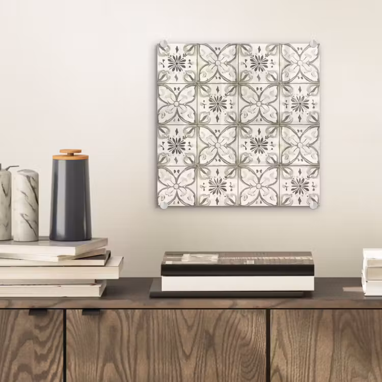 Glasbild - Antik - Fliese - Beige — 2