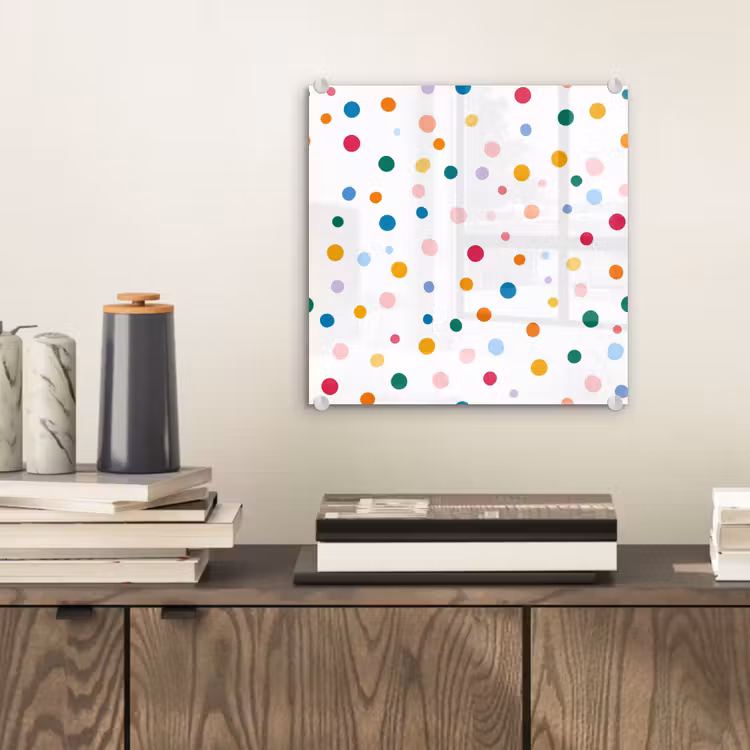 Glasbild - Dots - Verspielt - Farbenfroh — 2
