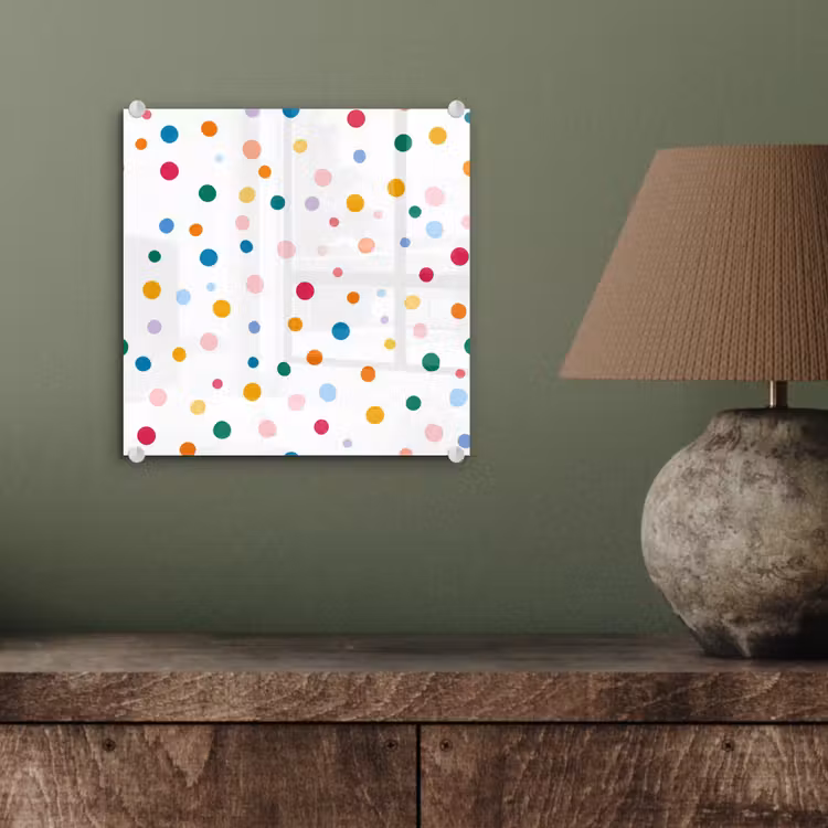Glasbild - Dots - Verspielt - Farbenfroh — 3