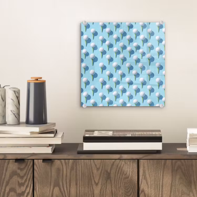 Glasbild - Golf - Bälle - Blau — 2