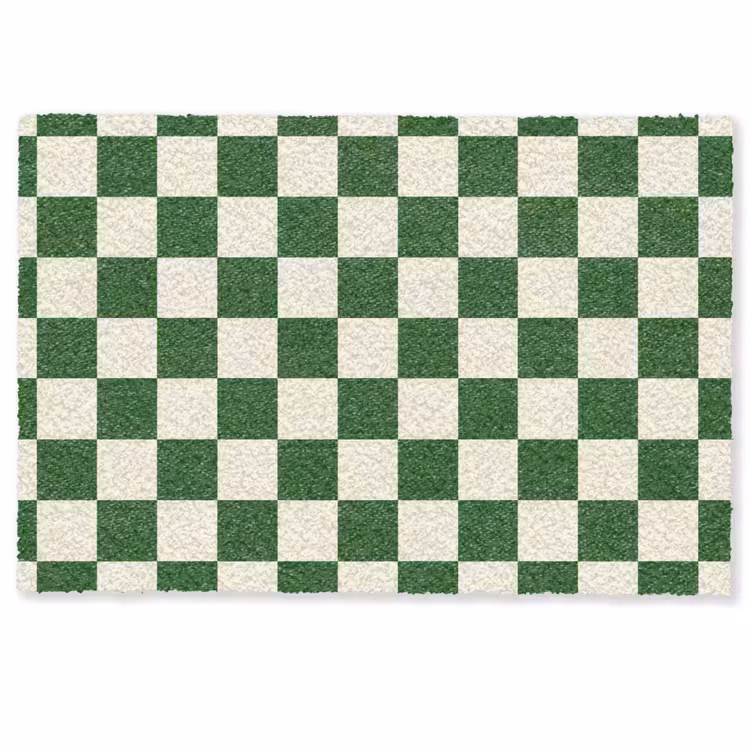 Fußmatte - Schachbrett - Muster - Grün — 1