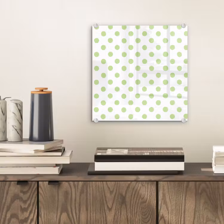 Glasbild - Dots - Klassisch - Grün — 2