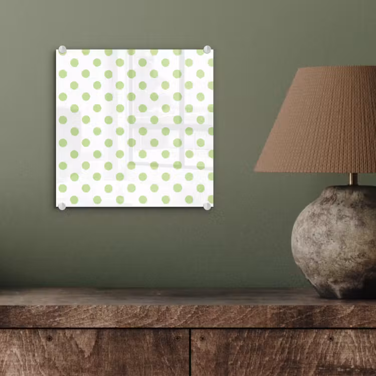 Glasbild - Dots - Klassisch - Grün — 3