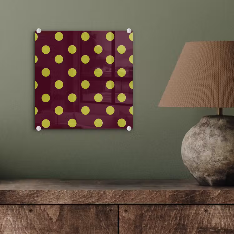 Glasbild - Klassisch - Dots - Grün — 3