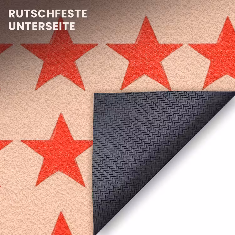 Fußmatte - Muster - Sterne - Rot — 6