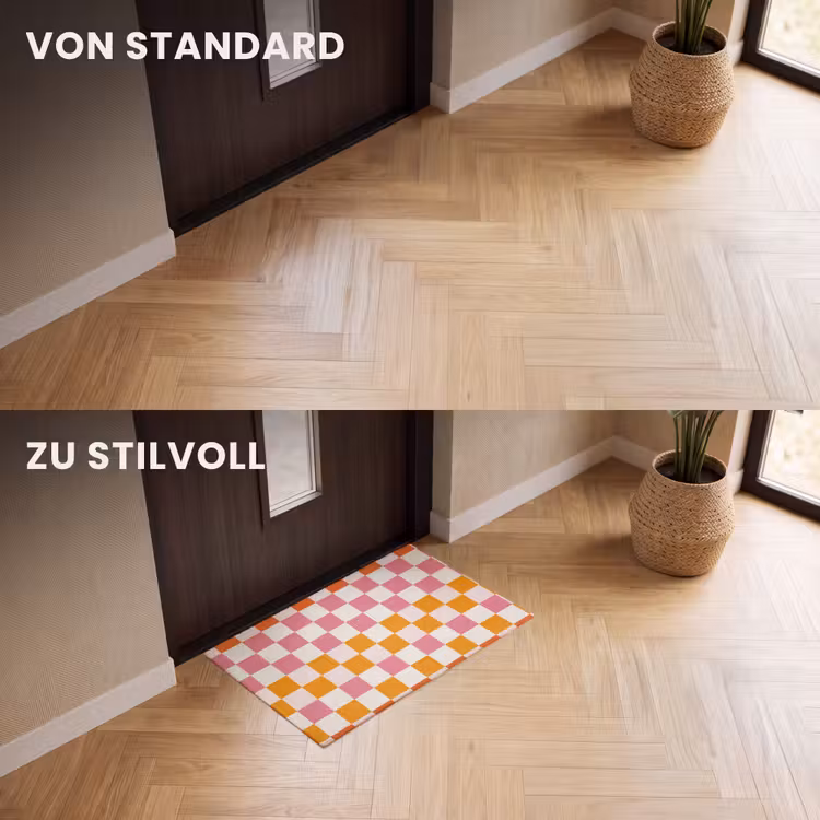 Fußmatte - Quadratisch - Muster - Orange — 3