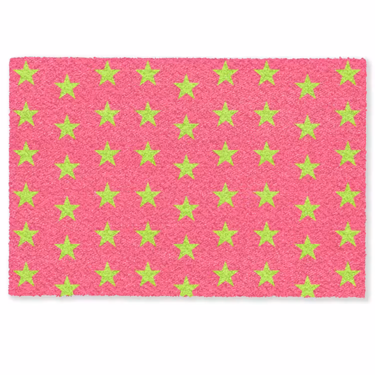 Fußmatte - Sterne - Muster - Rosa — 1