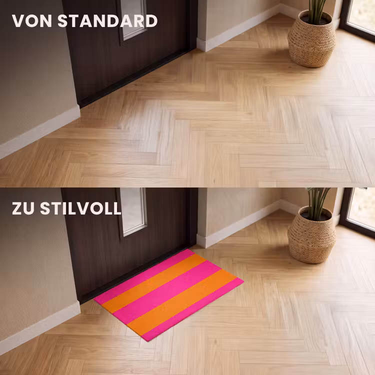 Fußmatte - Streifen - Horizontal - Rosa — 3