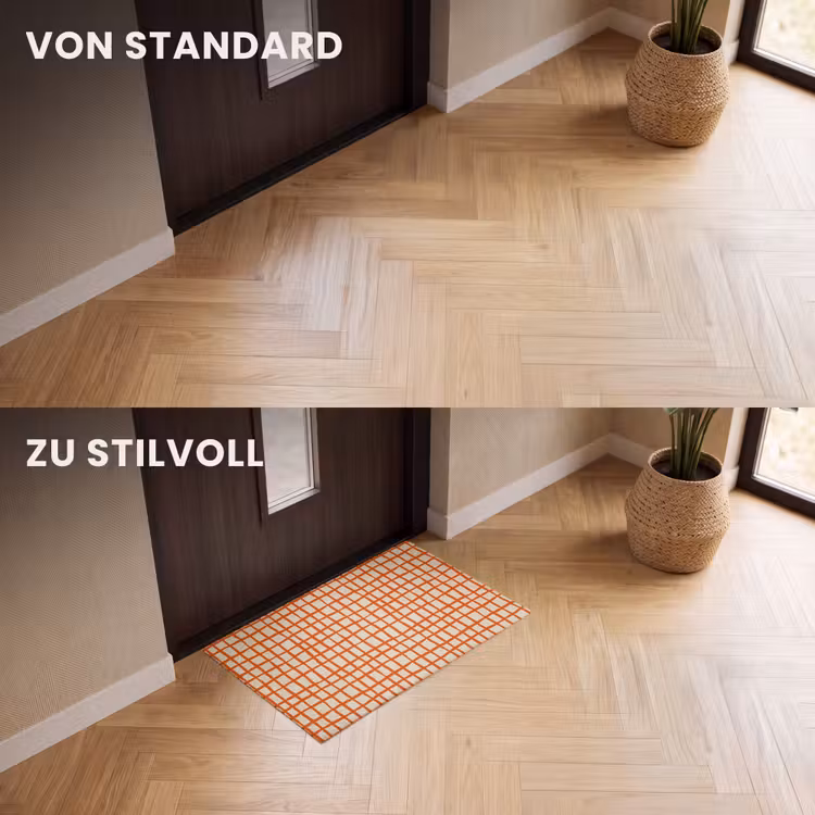 Fußmatte - Muster - Linien - Orange — 3