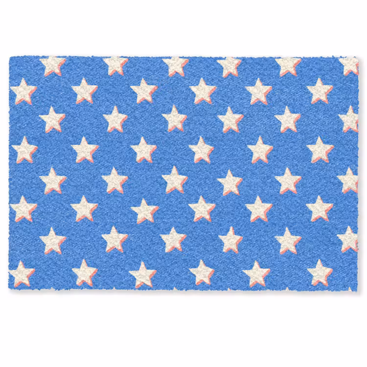 Fußmatte - Sterne - Muster - Blau — 1