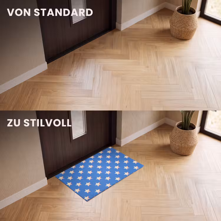 Fußmatte - Sterne - Muster - Blau — 3