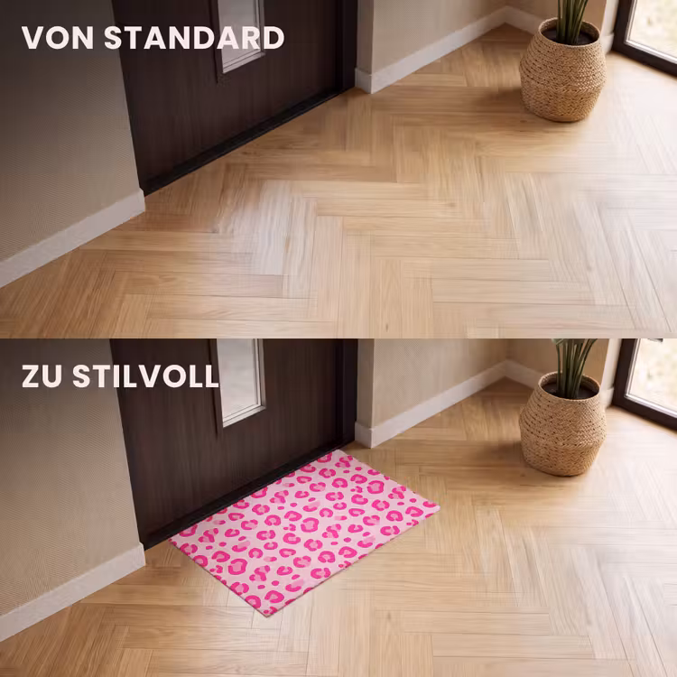 Fußmatte - Tiermuster – Muster – Abstrakt – Modern – Rosa — 3