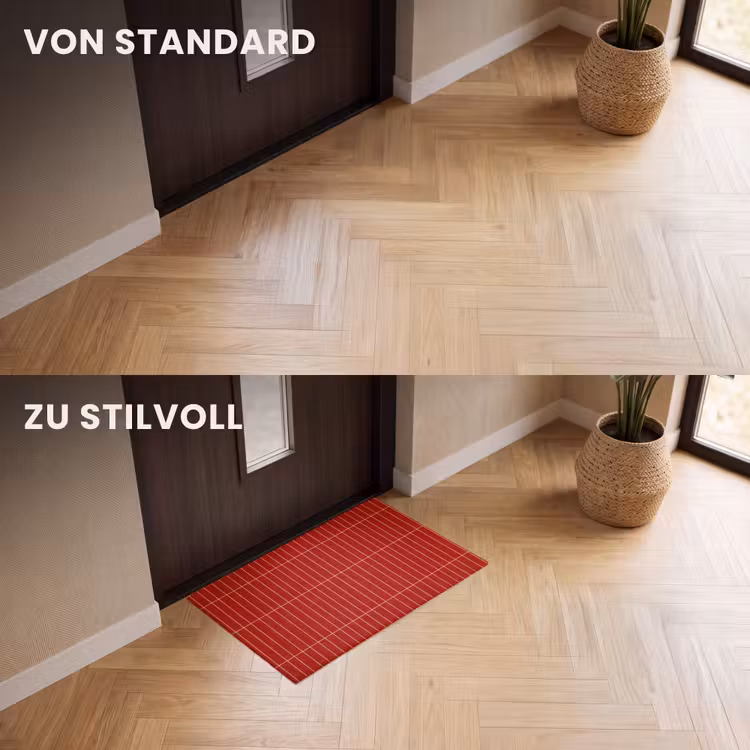 Fußmatte - Vertikal - Wandfliese - Hellrot — 3