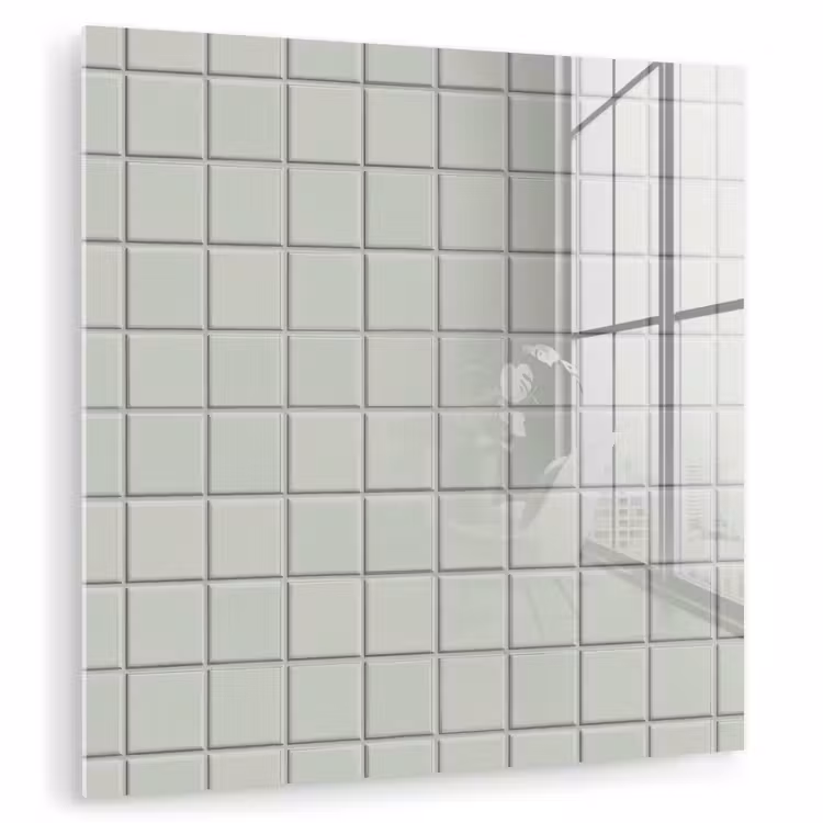 Glasbild - Fliese - Muster - Hellgrün — 1