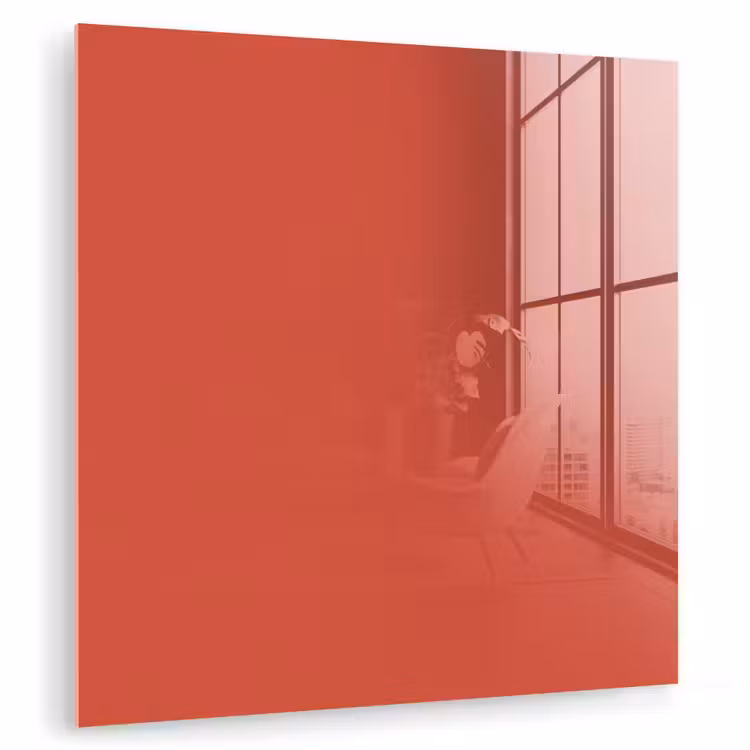 Glasbild - Brick – Red – Rot — 1