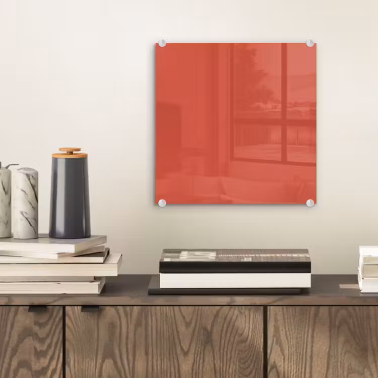 Glasbild - Brick – Red – Rot — 2