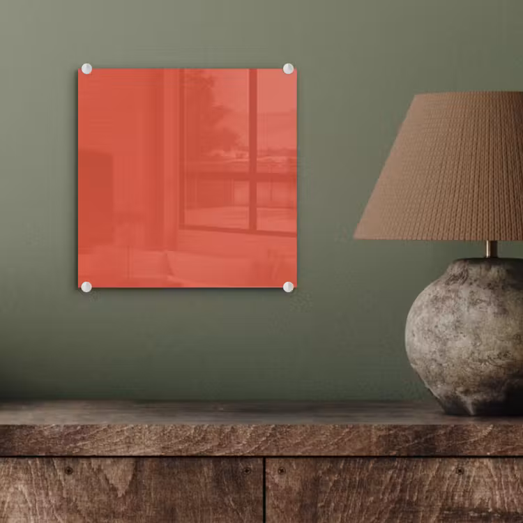 Glasbild - Brick – Red – Rot — 3