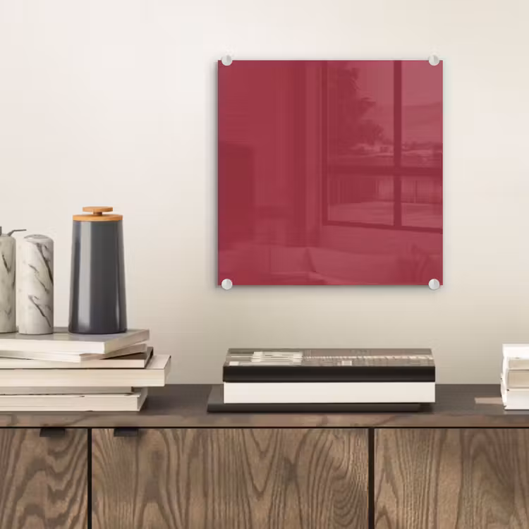 Glasbild - Antik – Rubin – Rot — 2