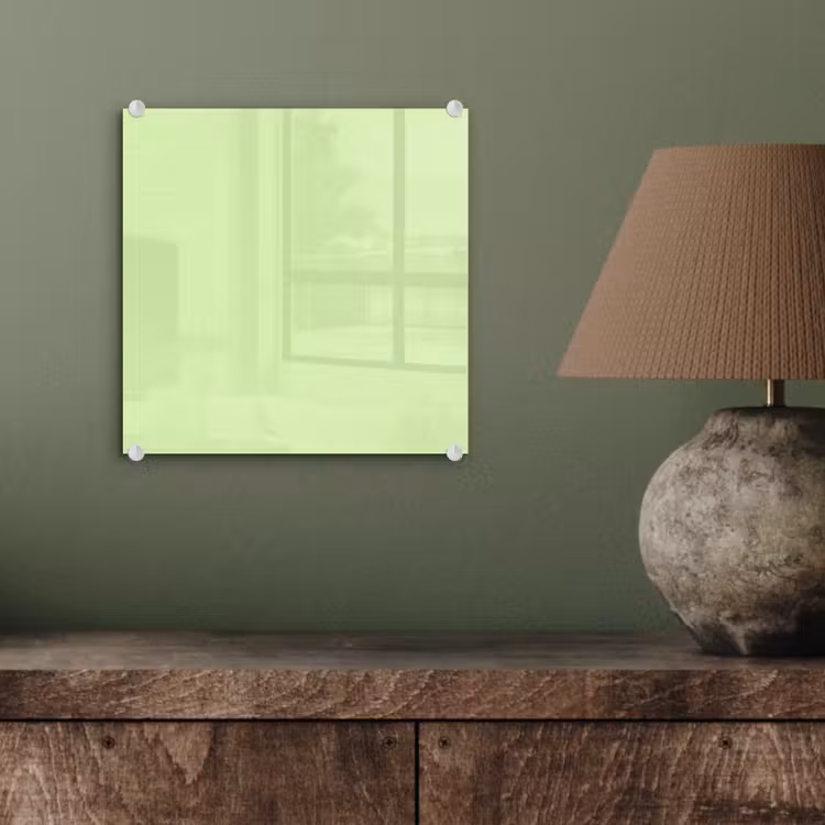 Glasbild - Hell – Limette – Grün — 3