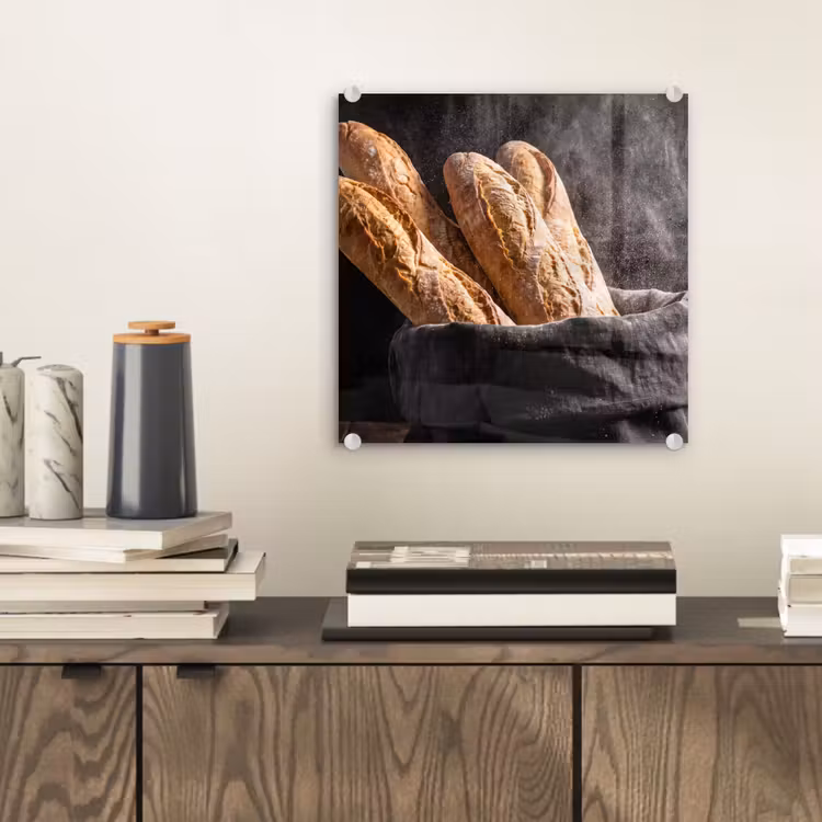 Glasbild - Brot – Tüte – Essen — 2