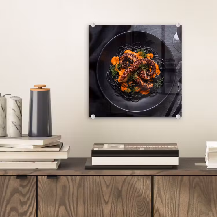 Glasbild - Essen – Octopus – Modern — 2