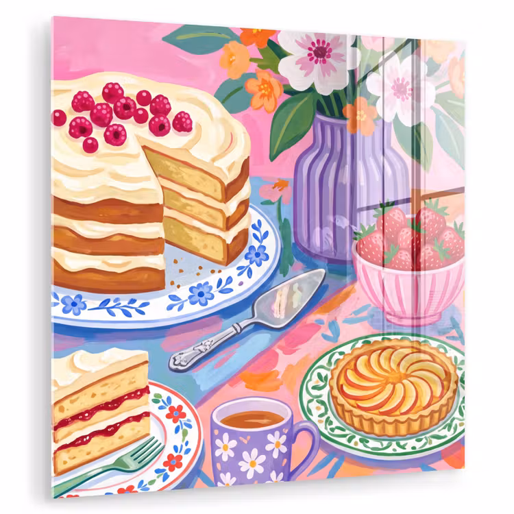 Glasbild - Gebäck – Bunt – Essen — 1