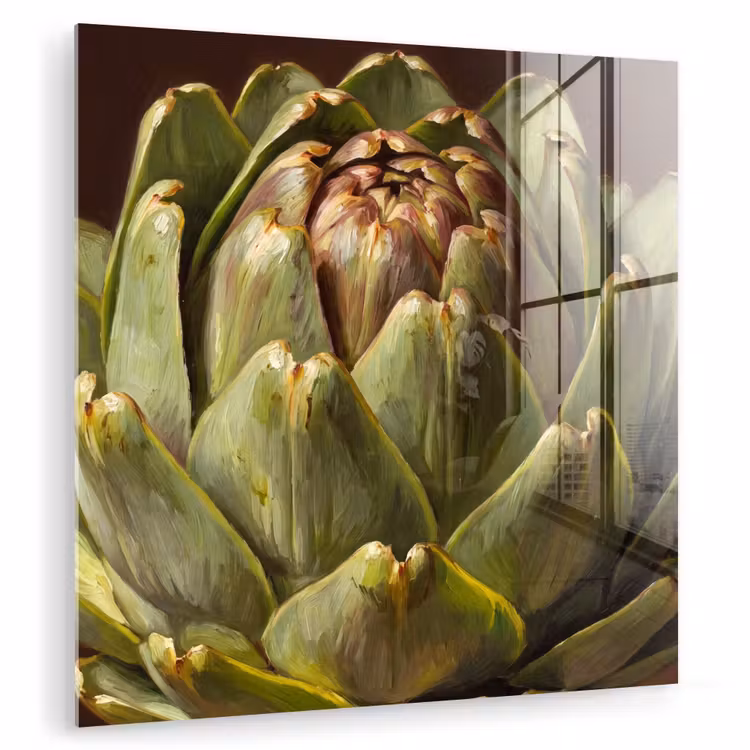 Glasbild - Gemüse – Artischocke – Grün — 1