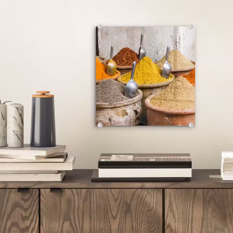 Glasbild - Gewürze – Gläser – Orientalisch — 2