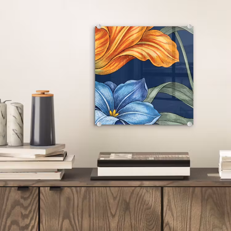 Glasbild - Blumen – Botanik – Muster — 2