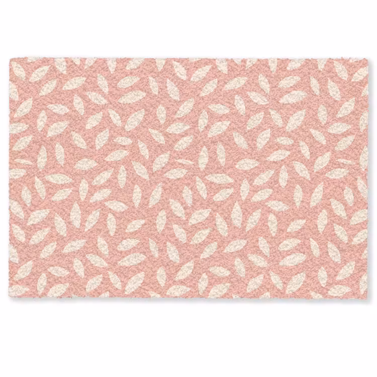 Fußmatte - Rosa – Blätter – Verspielt – Muster — 1