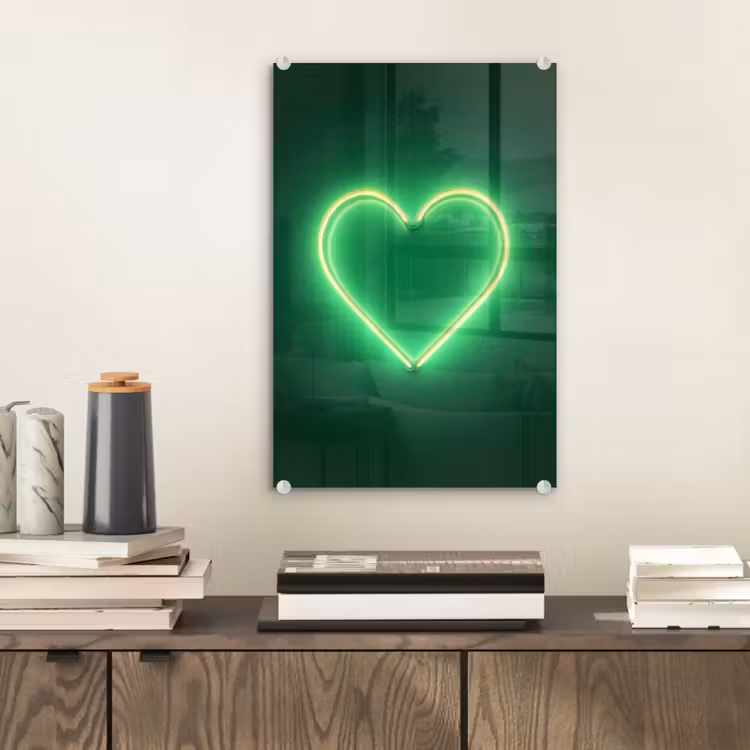 Glasbild - Neon - Grün - Hell — 2