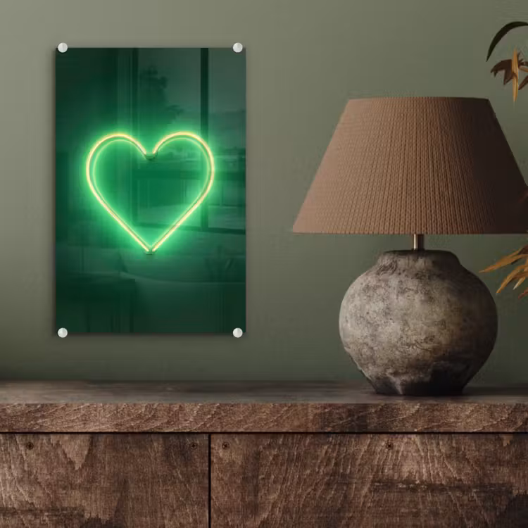 Glasbild - Neon - Grün - Hell — 3