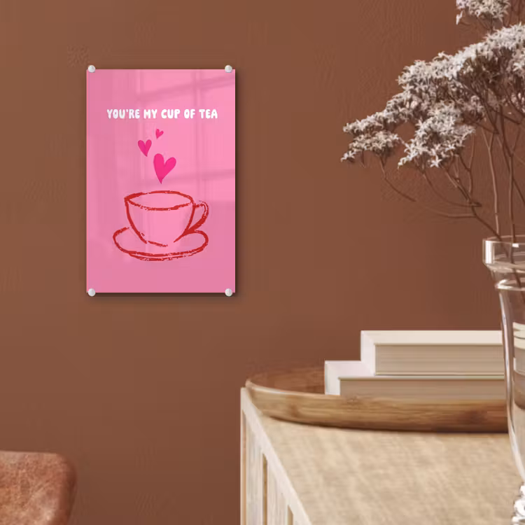Glasbild - Tee - Rosa - Valentinstag - Text — 5