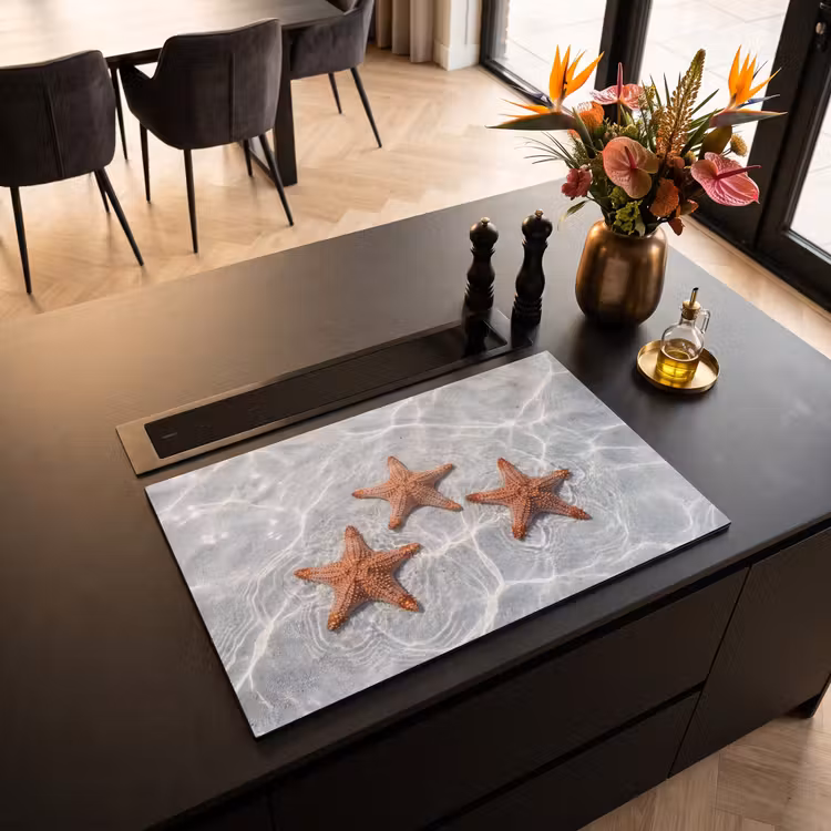 Herdabdeckplatte - Seestern - Wasser - Klar — 2