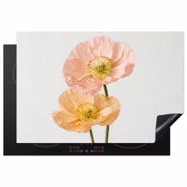 Herdabdeckplatte - Mohnblumen - Botanisch - Rosa — 1