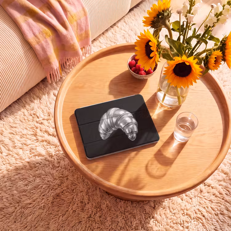 iPad Hülle - Croissant - Metall - Silber — 2