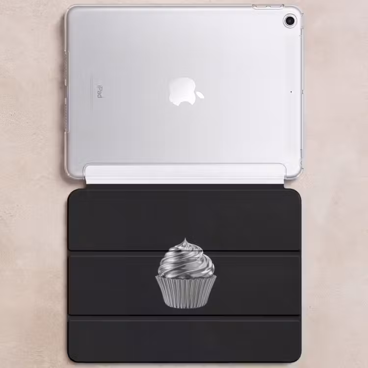 iPad Hülle - Cupcake - Luxuriös - Silber — 6