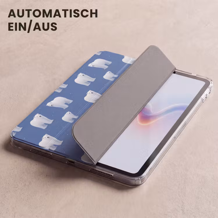 iPad Hülle - Eisbär - Muster - Blau — 4