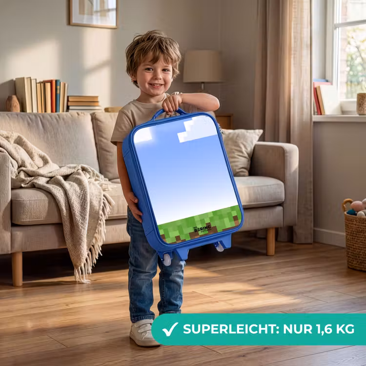 Kinderkoffer – Blau – Pixel-Welt — 2