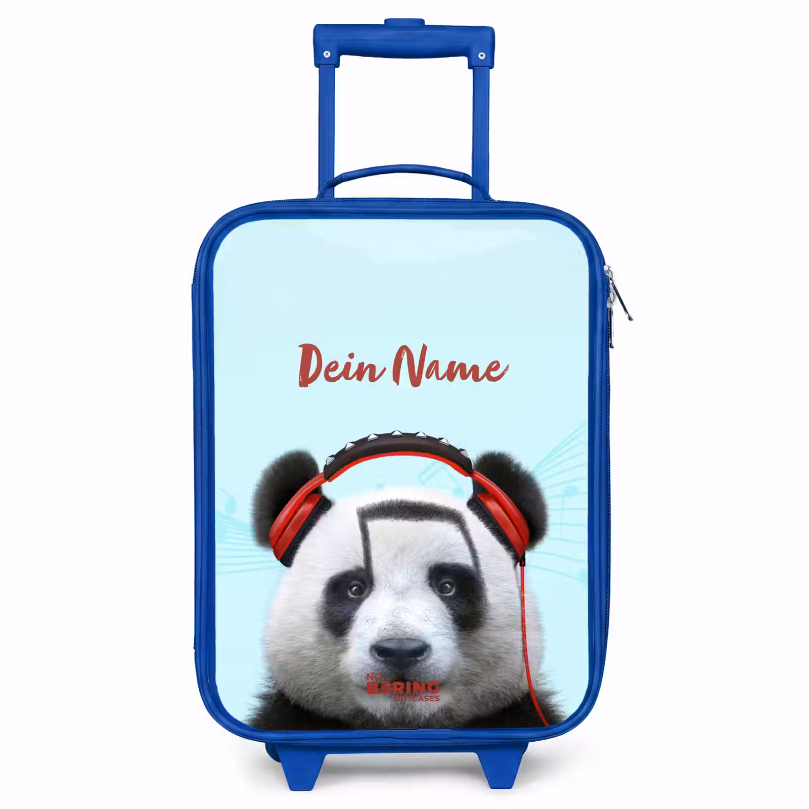 Kinderkoffer Blau mit Name - Kees der Panda — 1