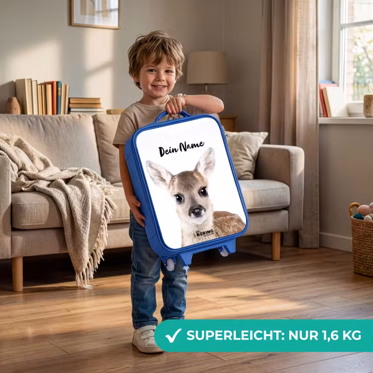 Kinderkoffer Blau mit Name - Bambino — 2