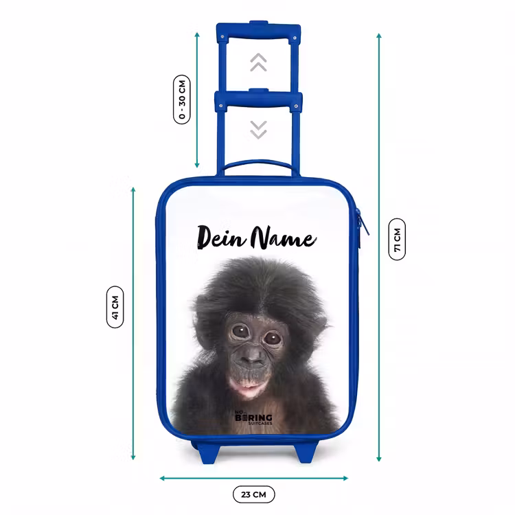 Kinderkoffer Blau mit Name - Charlie Chimp — 6