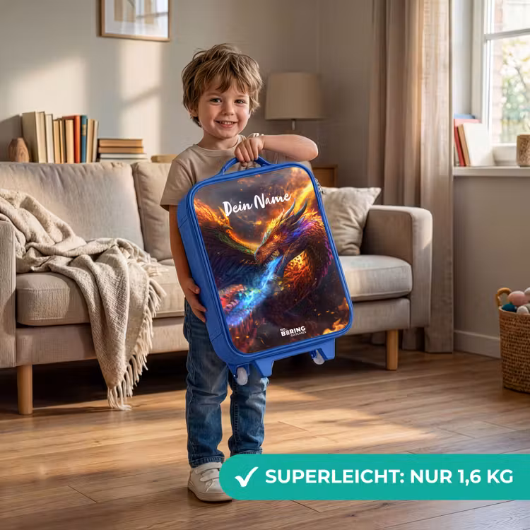 Kinderkoffer Blau mit Name - Chroma-Krieger — 2