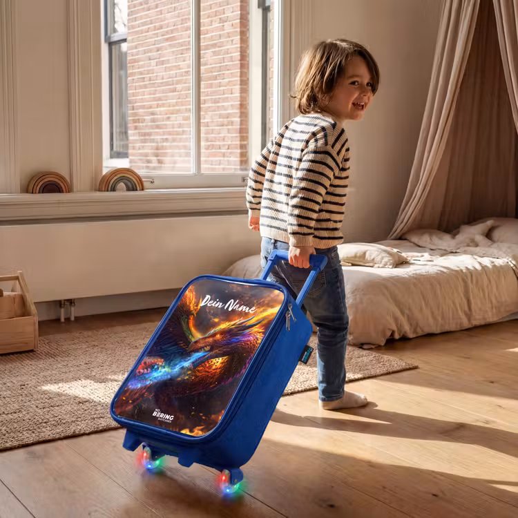 Kinderkoffer Blau mit Name - Chroma-Krieger — 3