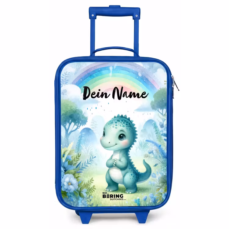 Kinderkoffer Blau mit Name - Daantje Dino — 1