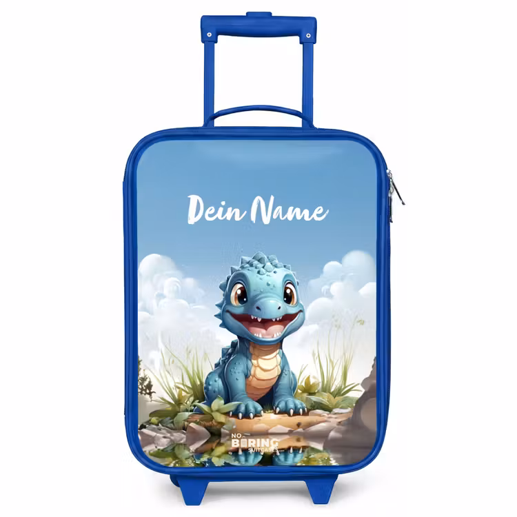 Kinderkoffer Blau mit Name - Darius Dino — 1
