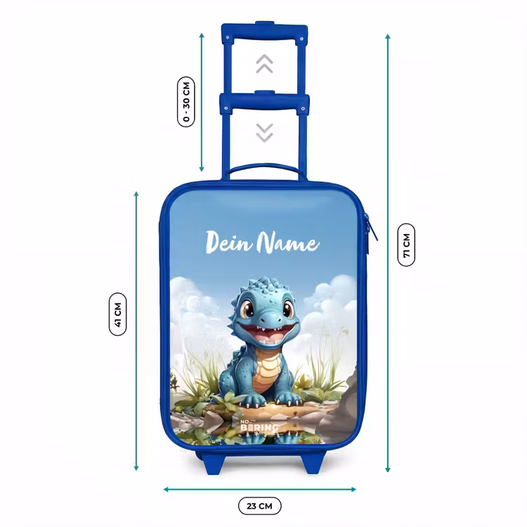 Kinderkoffer Blau mit Name - Darius Dino — 6