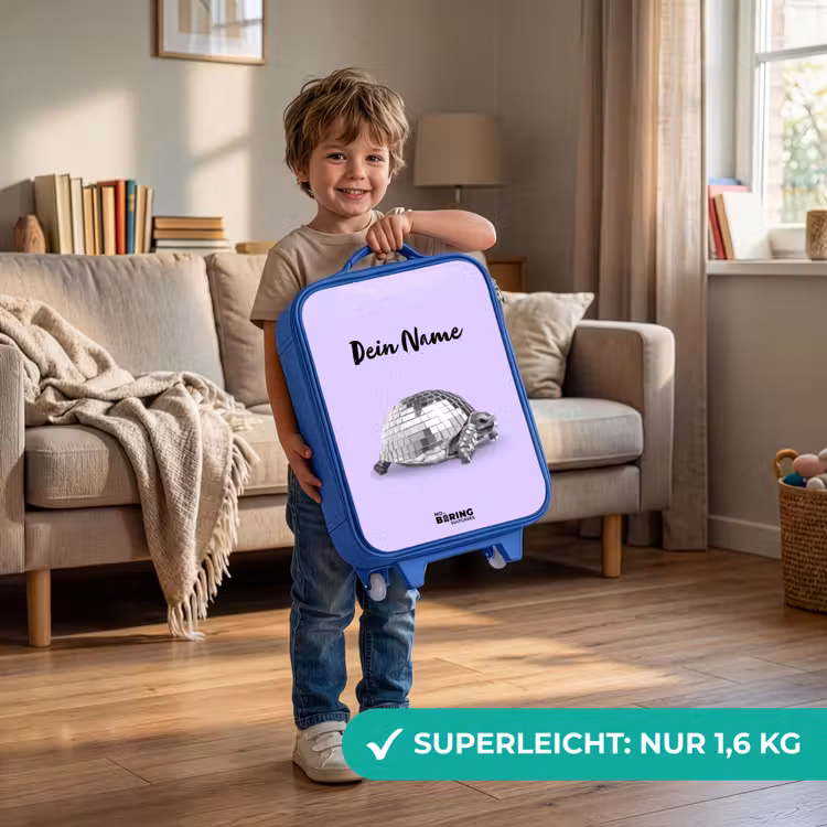 Kinderkoffer Blau mit Name - Disco Dirk — 2