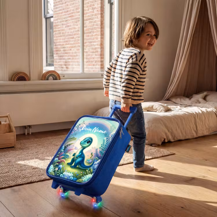 Kinderkoffer Blau mit Name - Django Dino — 3